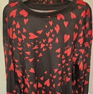 Women's Cozy Simply Vera Wang Hearts, Valentine PJ Set M